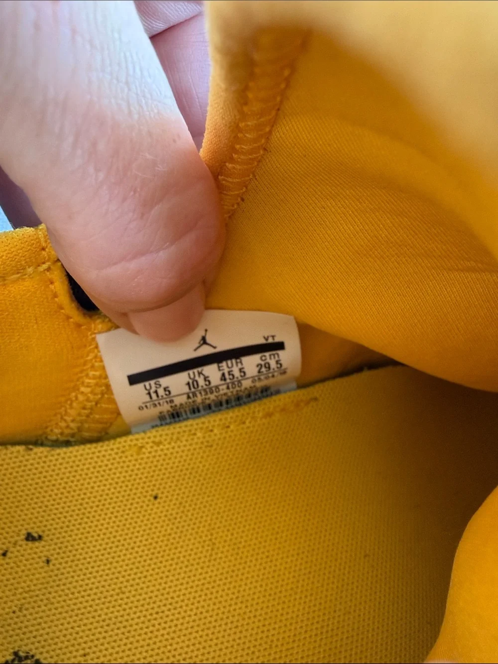 Jordan Navy and Yellow GO BLUE Strap Sneakers